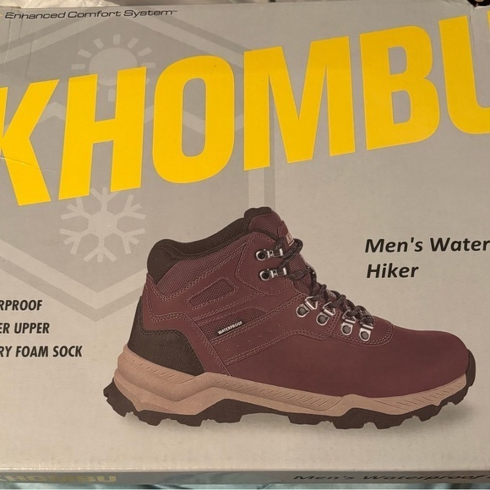 NWT Khombu Men's Water Hiker - Brown and Tan size 8